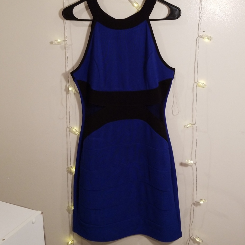 Royal  Blue bodycon mini dress